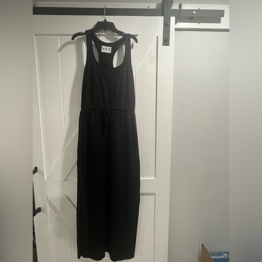 Marc Andrew. razor back black maxi dress. Women’s small
